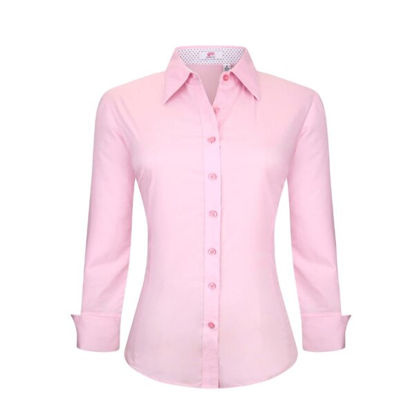Beautiful Esabel C. Pink Button Down Dress Shirt NWT M - Picture 1 of 12